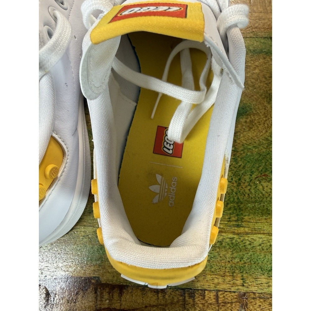 adidas Stan Smith LEGO GX7203 Women's Size 8.5 White Yellow Sneakers - Picture 6 of 10